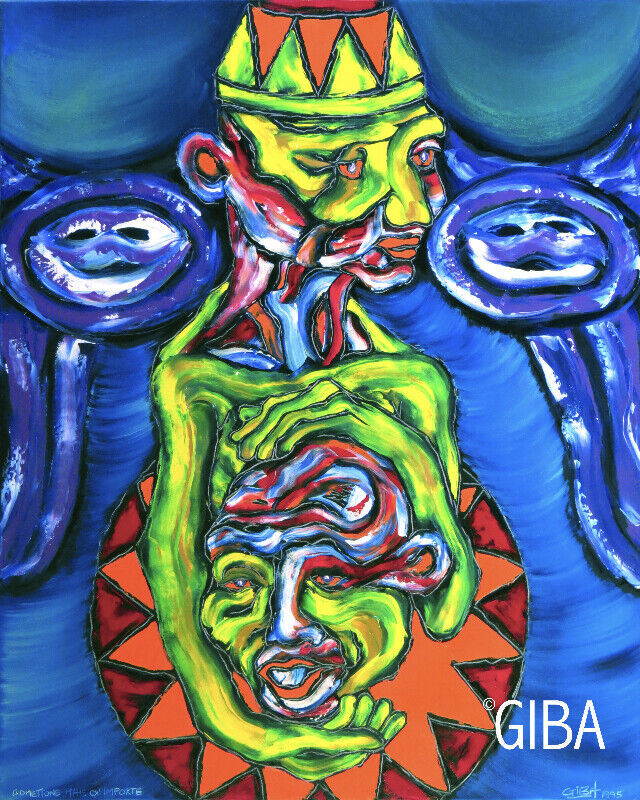 Totem Polyptyque (4) 24 x 100 - Peinture sur toile par Giba dans Art et objets de collection  à Laval/Rive Nord - Image 4