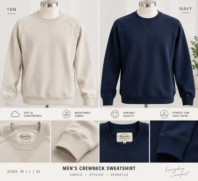 Men's crewneck sweatshirt , View more