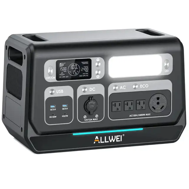 ALLWEI Portable Power Station | 2400W Inverter | 2048Wh Battery64667462381186120