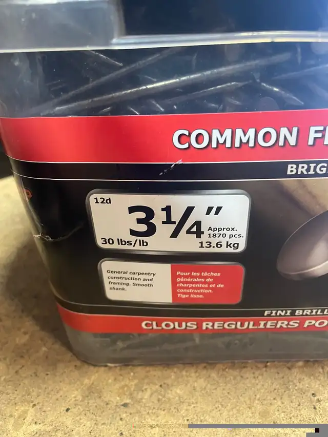 Bins of nails 64214271281410122