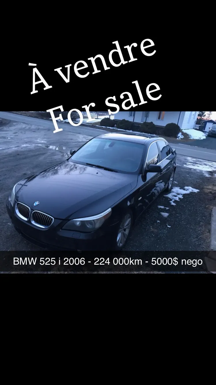 BMW 525 i 2006 À Vendre 5000$