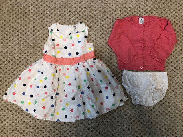 Girls 12 Month Dress and Sweater in Clothing - 9-12 Months in Saskatoon