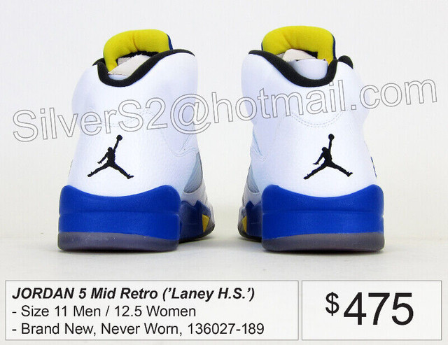 ~ JORDAN 5 Mid Retro 'Laney High School' Sz 11 Men 12.5 Wmn ~ in Other in City of Toronto - Image 4