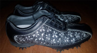 *RARE* FootJoy Black Leather Floral Golf Shoe (women's size 6.5)