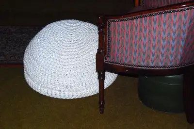 Crochet Footrest/Hassock Bean Bag Style, View more