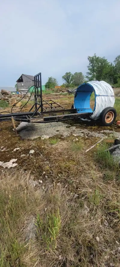 This is a used tuber trailer, perfect for wrapping 4x4 bales It's in good condition, ready to get ba...