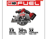 Scie ronde 6 1/2 Milwaukee M18 Fuel neuve. 2730-20 new skilsaw.