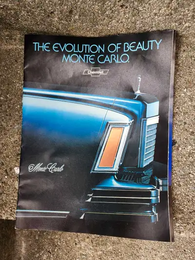 Complete your Monte Carlo with a 1978 owner's manual, along with brochure and original warranty pamp...