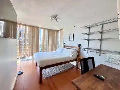 Looking for a stylish, move-in-ready space in the heart of downtown? This private room in a fully fu...