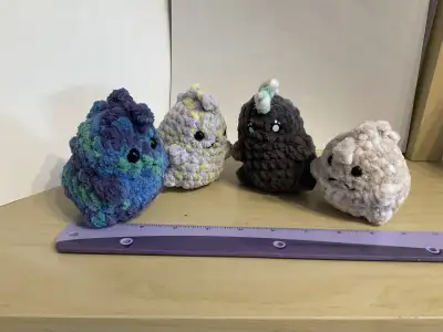 crochet baby dinosaur stuffie, View more