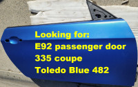 Looking for: E92 DOOR Passenger, Toledo blue