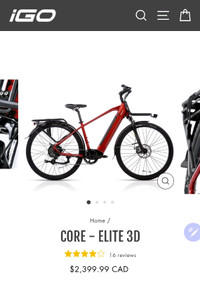 IGO Electric Core 3D - Electric Bicycle  - New