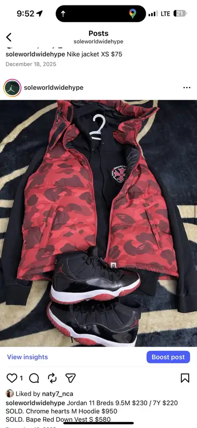 Jordan 11 Breds 9.5M $230 / 7Y $220 , View more