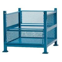 STACKING PARTS BINS, EXPANDED METAL BASKETS, STACKING WIRE BINS.