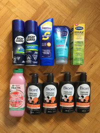 Various beauty products: sunscreen etc - Garnier, Biore, etc