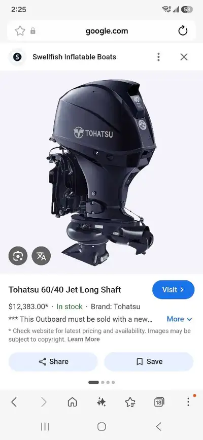 Looking for a 60 40 jet outboard