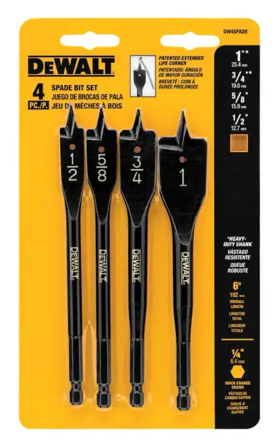 DEWALT Spade Drill Bit Set – 4-Piece, View more