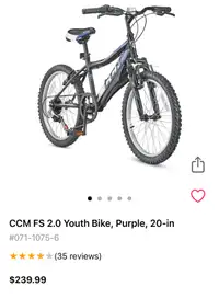 CCM FS 2.0 Youth Mountain Bike