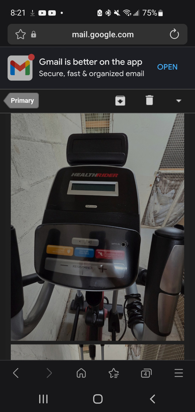 Health rider elliptical workout machine $200 in Exercise Equipment in Ottawa - Image 2