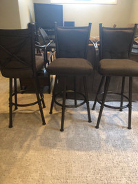 3 bar height stools - 31” high to the seat