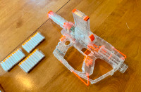 Nerf Evader semi auto blaster w/ batteries and foam darts.