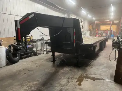 2012 Gator Made Gooseneck Trailer, 25’ deck over, mega ramps, 12000lb axles tandem, reason for selli...