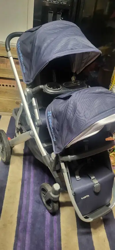 UPPAbaby Vista double stroller with bassinet, View more