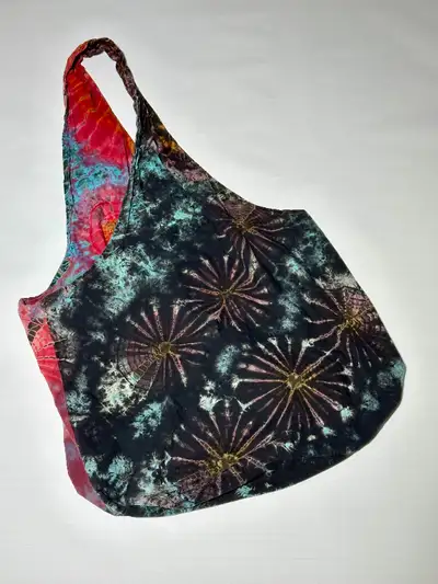 Cotton Tie-Dye Sling Shoulder Bag, View more