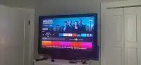 Sony Bravia 46” TV with Amazon Firestick both remotes and stand