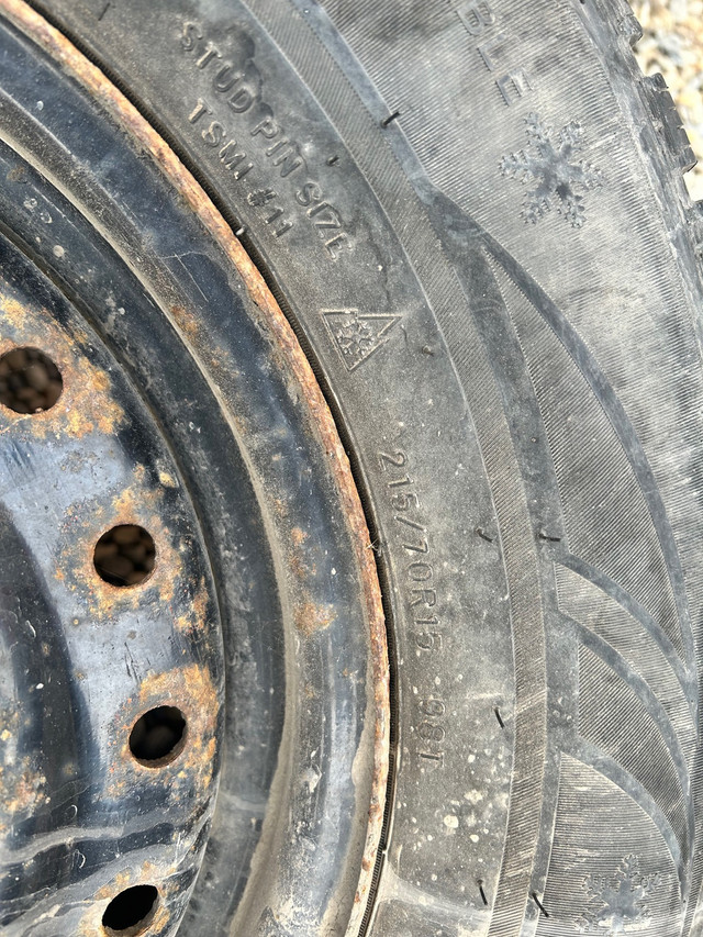 215/70 R15 WinterTrek winter tire and rims  in Tires & Rims in Calgary - Image 2