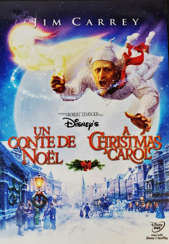 CHRISTMAS CAROL DVD Conte De Noel 2010 Jim Carrey HOLIDAY DISNEY dans CD, DVD et Blu-ray  à Ville de Montréal