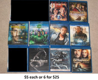$5 BluRay Blu Ray movies, concerts, Disney, Steelbook, Digibook