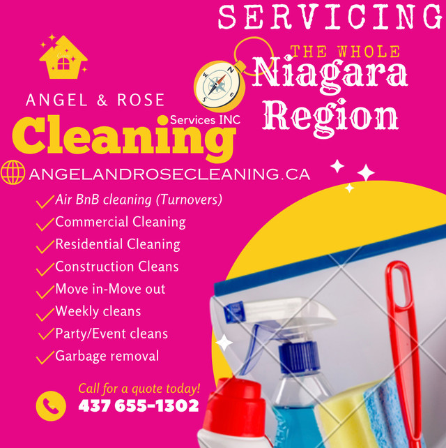 Angel & Rose Cleaning Services (Airbnb Speacilist) in Cleaners & Cleaning in St. Catharines