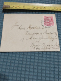 1908 stamped cover from Austria to Germany