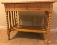 Antique Butternut table bathroom vanity with sink