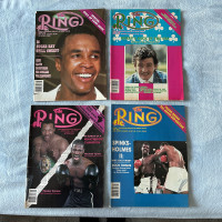 4 Vintage THE RING BOXING MAGAZINE from 1986