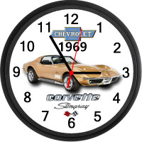 1969 Chevy Corvette Stingray (Riverside Gold) Custom Wall Clock