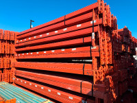 Huge stock of used warehouse rack beams - 8’, 9’ and 12’ long.