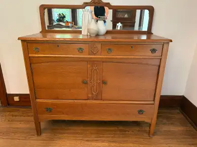 Antique Dining Room Hutch, View more