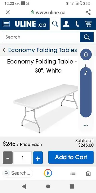  8 ft folding table, View more