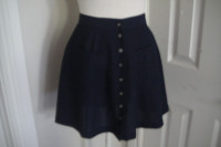 Women Esprit mini Dark Blue Skirt,  size 5, Waist 25"