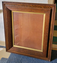 Pair Large Antique picture or mirror frames with glass.