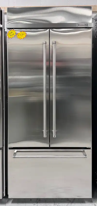 KitchenAid 36" Built-In French Door Fridge (Steel), View more
