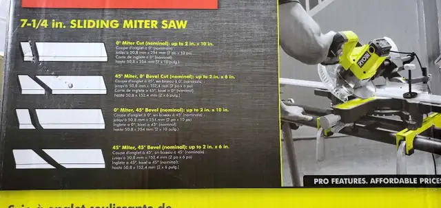 BRAND NEW 7.25" Sliding Miter Saw, 10 amp motor in Power Tools in London - Image 7