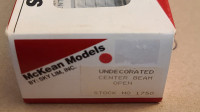 HO 63' open center beam flat car undecorated