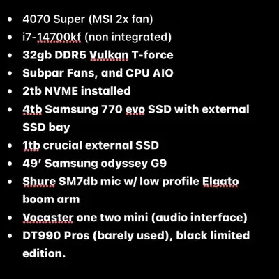 4070 Super 32gb DDR5 Pc Setup, View more