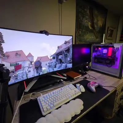 High End RTX 5080Gaming PC Setup with Alienware 4K 240HZ Monitor, View more