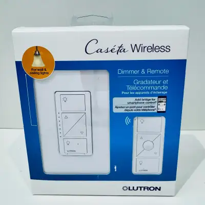 Lutron Caseta in-wall dimmer and Pico remote control kit, sealed, View more