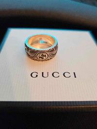 Gucci Silver Feline Ring Size 9 US