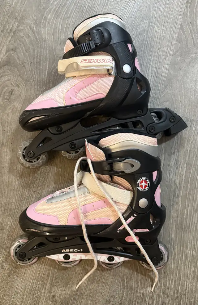 Schwinn ABEC 1 Junior Rec Fitness Skates Pink Adjustable in Skates & Blades in Oshawa / Durham Region - Image 3
